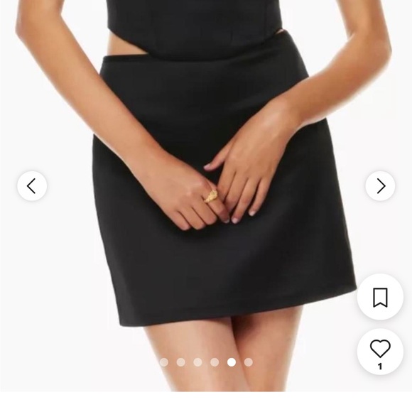 Black Wilfred Tavern satin mini skirt - Picture 1 of 14
